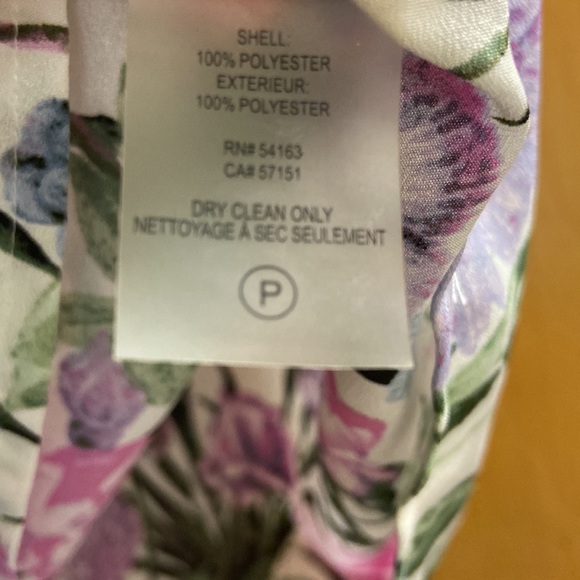 Adrienne Vittadini Studio white floral blouse size M‎ - Picture 9 of 11